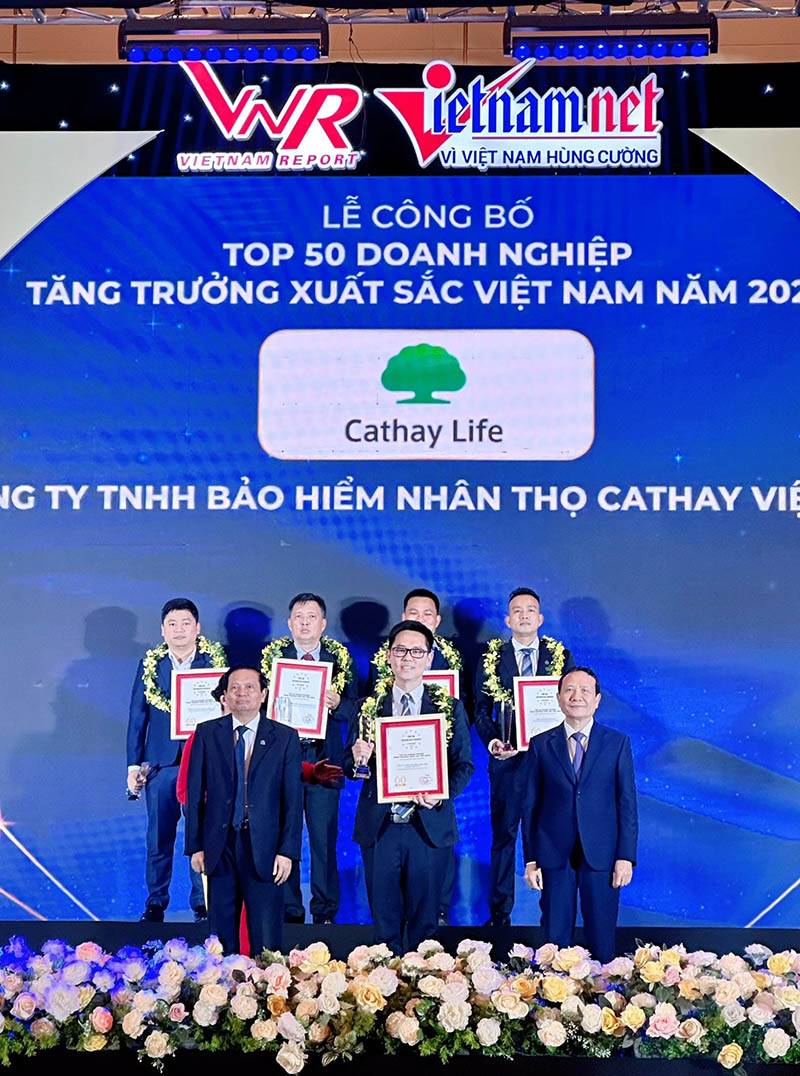 Cathay Life Việt Nam vào "Top 50 Doanh nghiệp tăng trưởng xuất sắc Việt Nam năm 2024"